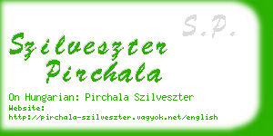 szilveszter pirchala business card